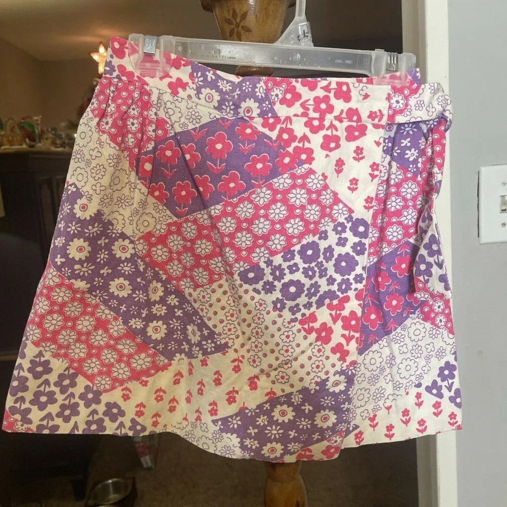 Vintage‎ Kids wrap Skirt with Tie Waist